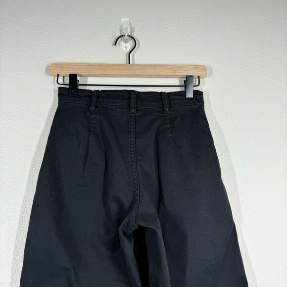 Marine Layer High Waist Bridget Slim Wide Leg Crop Pants Black Women’s Size 0 - Picture 5 of 7